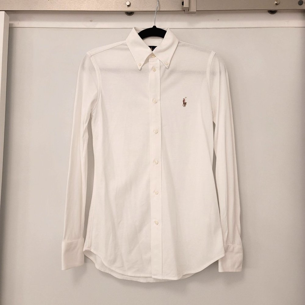 Polo Ralph Lauren | White Button Down Knit Oxford